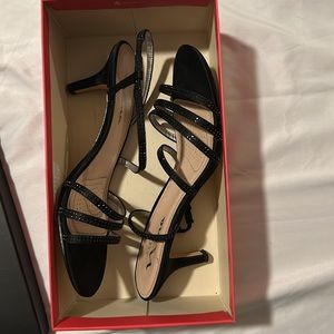 Touch of Nina black rhinestone heels
